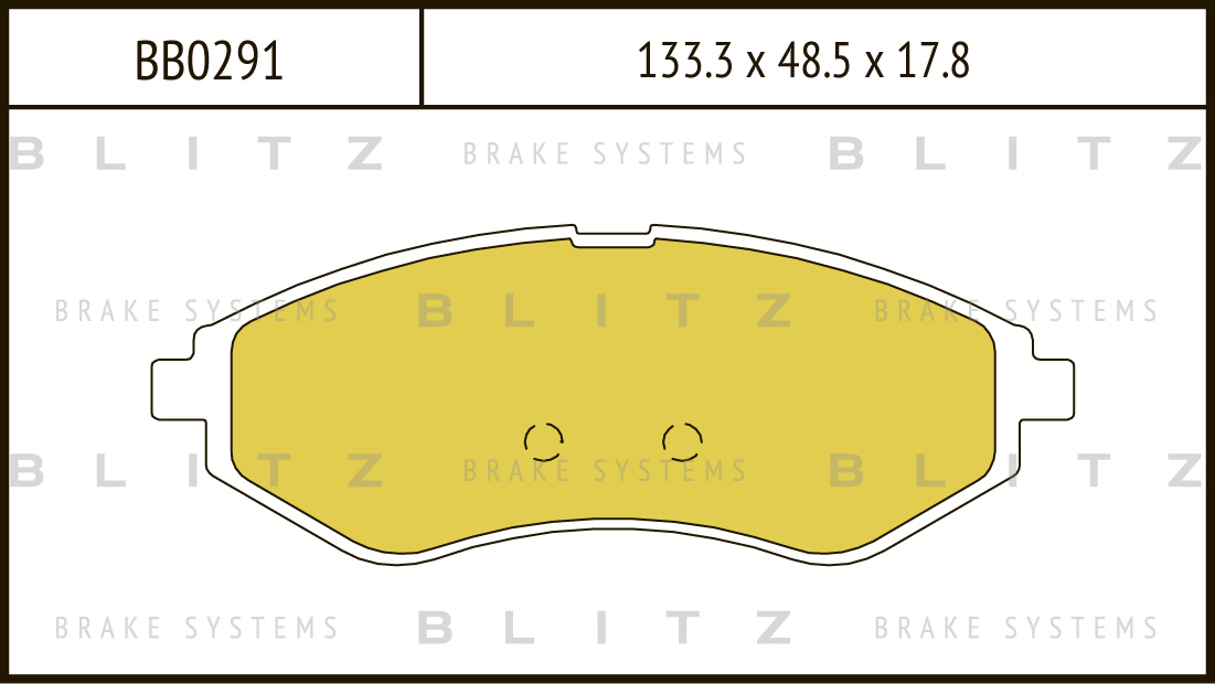 BLITZ BB0291 Колодки тормозные CHEVROLET AVEOCOBALT 03- перед.
