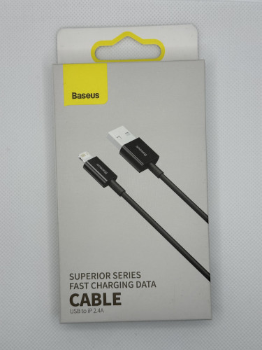 Baseus CALYSA01 Кабель USB BASEUS Superior Series Fast Charging. USB-Lightning 2.4A 1m черный