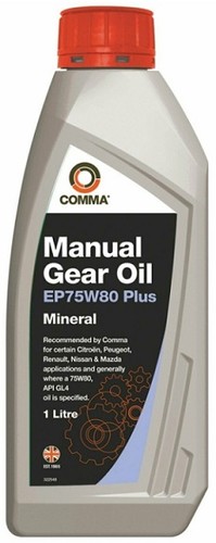 COMMA EP75W80P1L Масло трансмиссионное минеральное Manual GEAR OIL EP PLUS 75W-80 1L