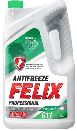 FELIX 430206031 Антифриз зеленый готовый FELIX PROLONGER G11 5кг