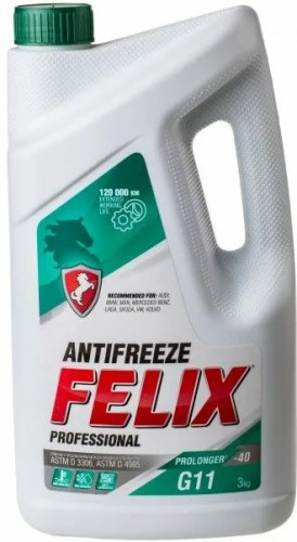 FELIX 430206327 Антифриз зеленый готовый FELIX PROLONGER G11 3кг