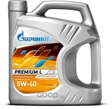 GAZPROMNEFT 2389900122 Масло моторное синтетическое Premium L 5W40 SLCF 4L