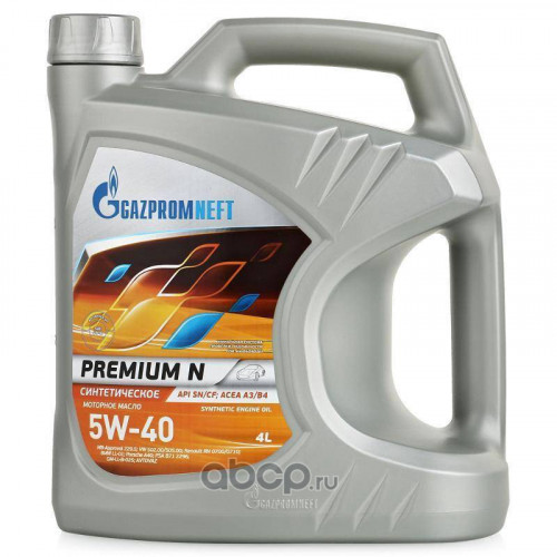 GAZPROMNEFT 2389900144 Масло моторное Premium N SN/CF 5W40 синт. A3/B4 3.50кг/4л GAZPROMNEFT
