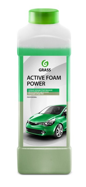 GRASS 113140 Активная пена Active Foam Power: двухслойный концентрат для бесконт. мойки легкового, грузового, спец.транспорта, тентов, двигателей (аналог ATAS DIMER), 1 л