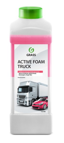 GRASS 113190 Активная пена Active Foam Truck для бесконт.мойки легк.и груз.авто, контейнеров, ж/д вагонов, двигателей, автоцистерн (1:30-1:70 пеногенер, 1:1-1:3 пенокомпл), 1 кг