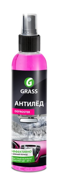 GRASS 151250 Размораживатель стекол Defroster: растворяет снег и лед со стекол, фар, зеркал и дворников, предотвращает образование наледи, размораживает замки, безопасен для ЛКП, 250 мл
