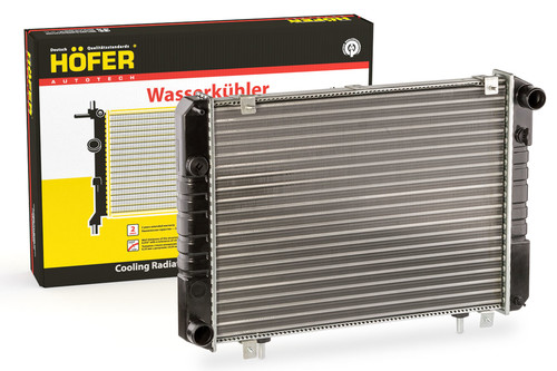 HOFER HF 708 424 Радиатор двигателя  ГАЗель алюм 2х ряд с 1999г.