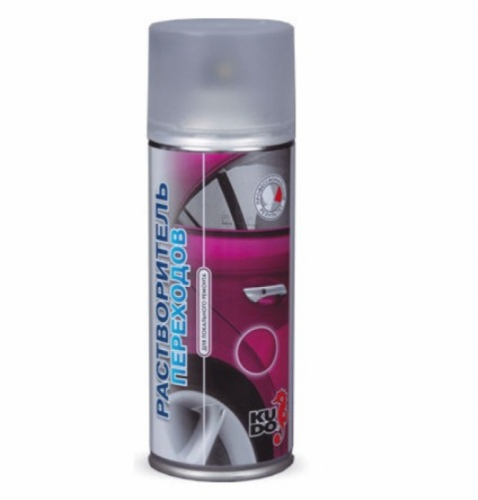 KUDO KU-9101 Растворитель использвать при окраске в 2 этапа (база «металлик» + лак) и при окраске любыми акриловыми и алкидными solid эмалями, аэрозоль 520 мл.