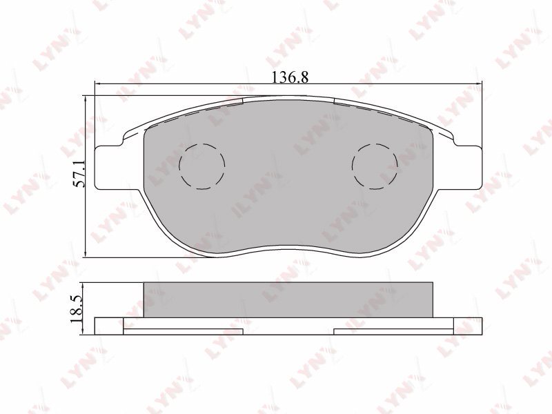 LYNXauto BD-2202 Колодки тормозные PSA BERLINGOPARTNER307 02- передн.