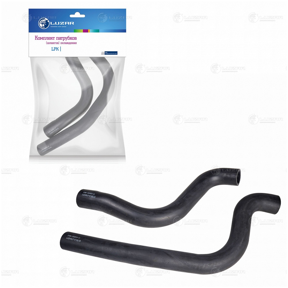Luzar LPK-01192 Кмпл патрубков охл. для а/м Лада 2190 Гранта АКПП (EPDM, 2шт.) 