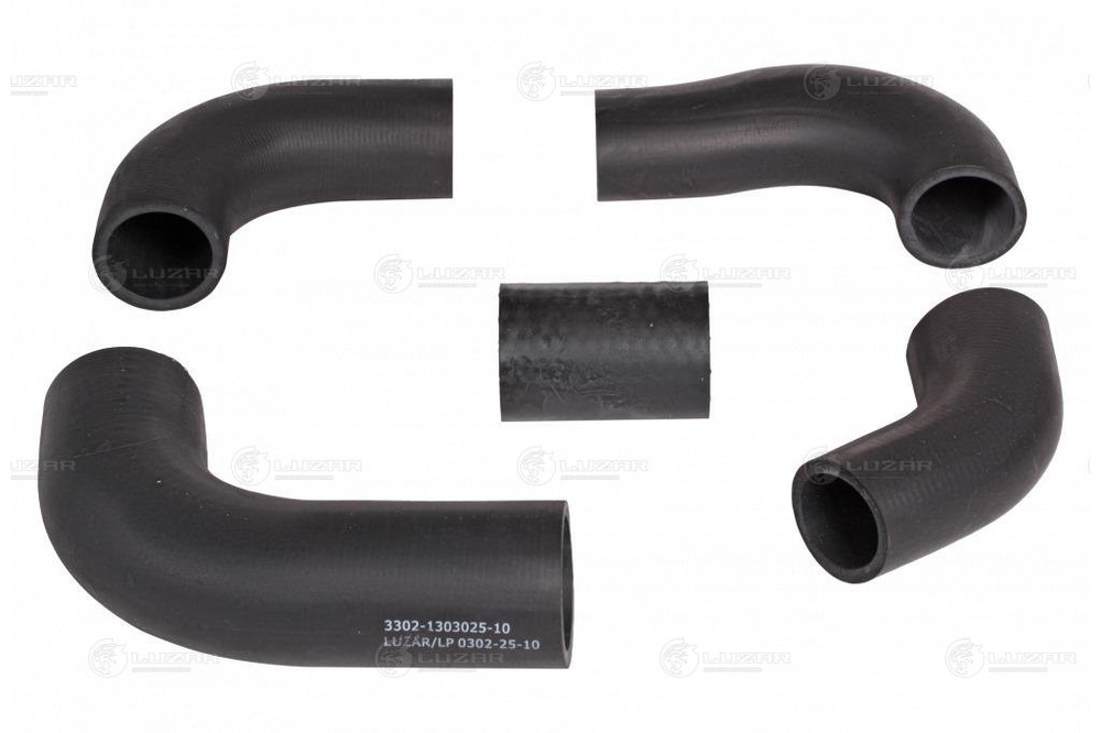 Luzar LPK0306 Кмпл патрубков охл. для а/м ГАЗ 3302 ГАЗель (406) (EPDM, 5шт.) 