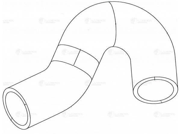 Luzar LPK 05511 Патрубок рад. охл. для ам Daewoo Nexia (94-)Espero (94-) 1.5i [DOHC] верх. (EPDM,1шт.)