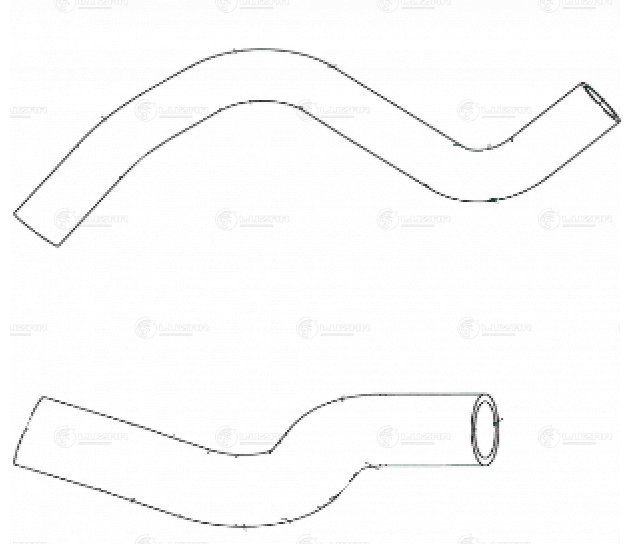 Luzar LPK 0553 Кмпл патрубков охл. ам Chevrolet Aveo (05-) 1.2i1.4i (EPDM, 2шт.)  