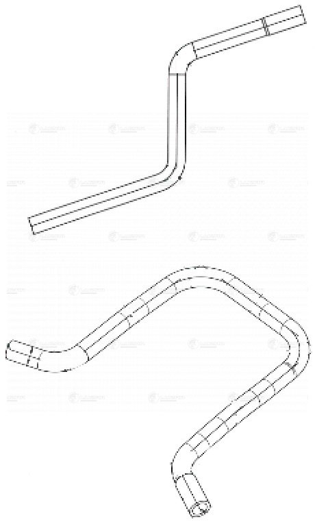 Luzar LPKh 0501 Кмпл патрубков отоп. ам Daewoo Nexia (94-)Espero (94-) 1.5i (EPDM, 2шт.) 
