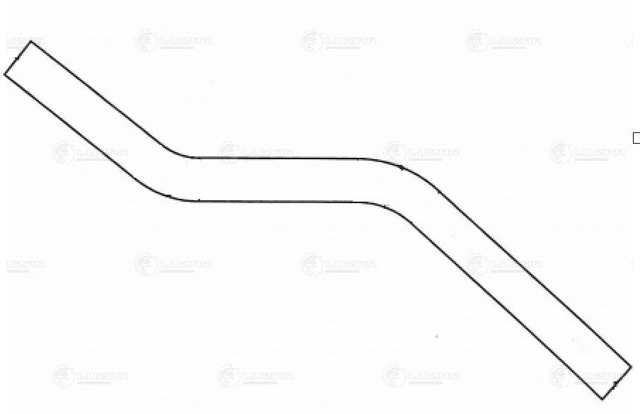 Luzar LPKh 05021 Патрубок рад. отоп. для ам Chevrolet Lacetti (04-) 1.4i1.6i1.8i подвод. (EPDM,1шт.) 