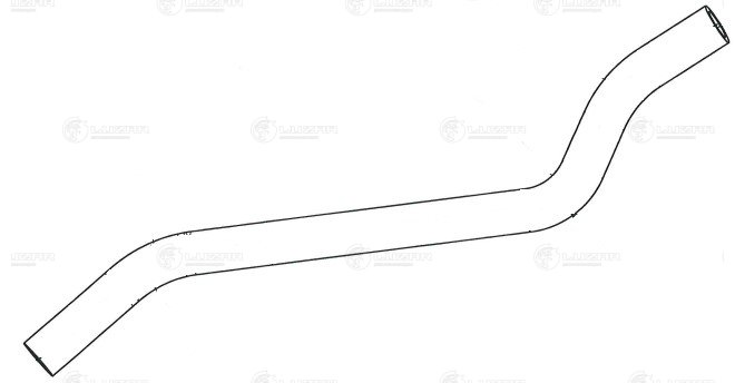 Luzar LPKh 05022 Патрубок рад. отоп. для ам Chevrolet Lacetti (04-) 1.4i1.6i1.8i отвод. (EPDM,1шт.) 