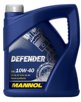 MANNOL 1148 Масло моторное полусинтетическое DEFENDER 10W40 4L (пластик) (7507)