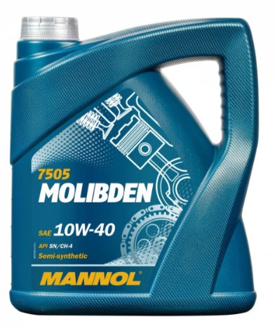 MANNOL 75054 Масло моторное Molibden 10w40 SNCH-4 (универсал) 4L  (7505) пл