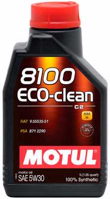 MOTUL 113548 Масло моторное 8100 ECO-CLEAN SAE 5W30 (1L)