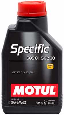 MOTUL 101573 Масло моторное SPECIFIC VW 505.01-502.00-505.00 SAE 5W40 (1L)
