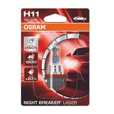 OSRAM 64211NL-01B Лампа H11 55W 12VPGJ19-2 NIGHT BREAKER LASER (блистер 1шт.)