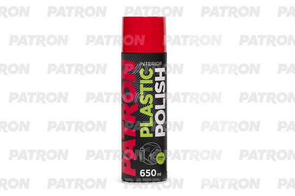 PATRON PAC101 Полироль 650мл (нетто 330 гр.) - c воском, для ухода за пластиковыми, виниловыми и резиновыми элементами автомобиля, отдушка CITRUS BREEZE, аэрозоль