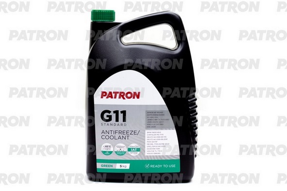 PATRON PCF4005 Антифриз 5кг (4.4л) - зеленый готовый, PATRON GREEN G11, TL 774-C, SAE J1034, N600690, MS-7170, MAN 324 NF, MB 325.0, B0400240, 6901599, 1286083