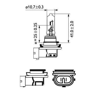 PHILIPS 12361B1 Лампа H9 12361 12V 65W PGJ19-5 (Блистер 1 шт.)