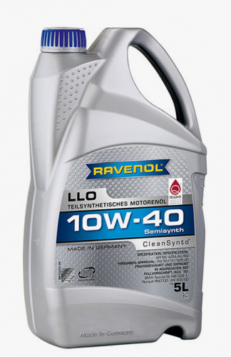 RAVENOL 1112112-005 Масло моторное LLO 10W-40 5л (полусинтетика)