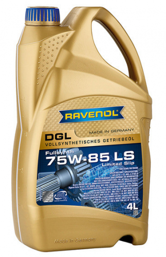 RAVENOL 1221107-004 Масло трансмиссионное DGL 75W-85 4л (синтетика)