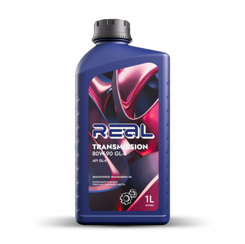 REAL T2050001 Трансмиссионное масло псинтетическое REAL TRANSMISSION 80W90 GL-4 1Л
