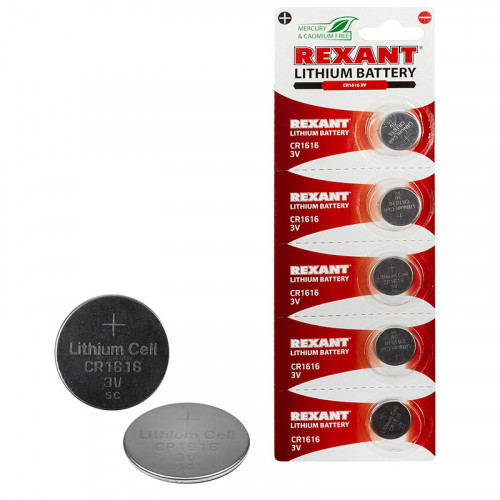 REXANT 30-1104 Батарейка CR1616 3v 50mAh REXANT