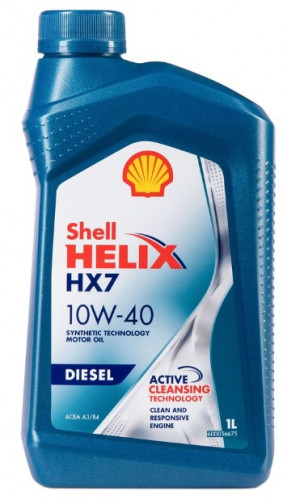 Shell 550046357 Масло моторное полусинтетическое Helix Diesel HX7 10W-40 1L