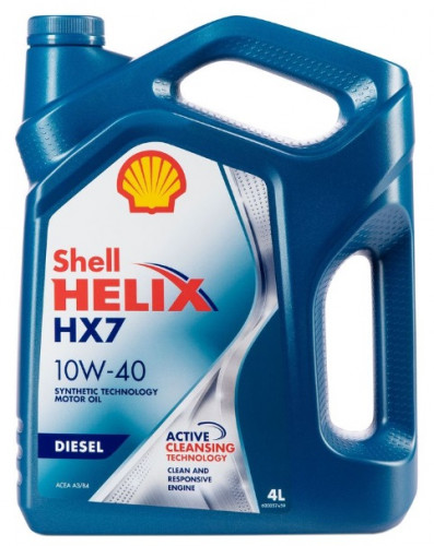 Shell 550046373 Масло моторное полусинтетическое Helix Diesel HX7 10W-40 4L