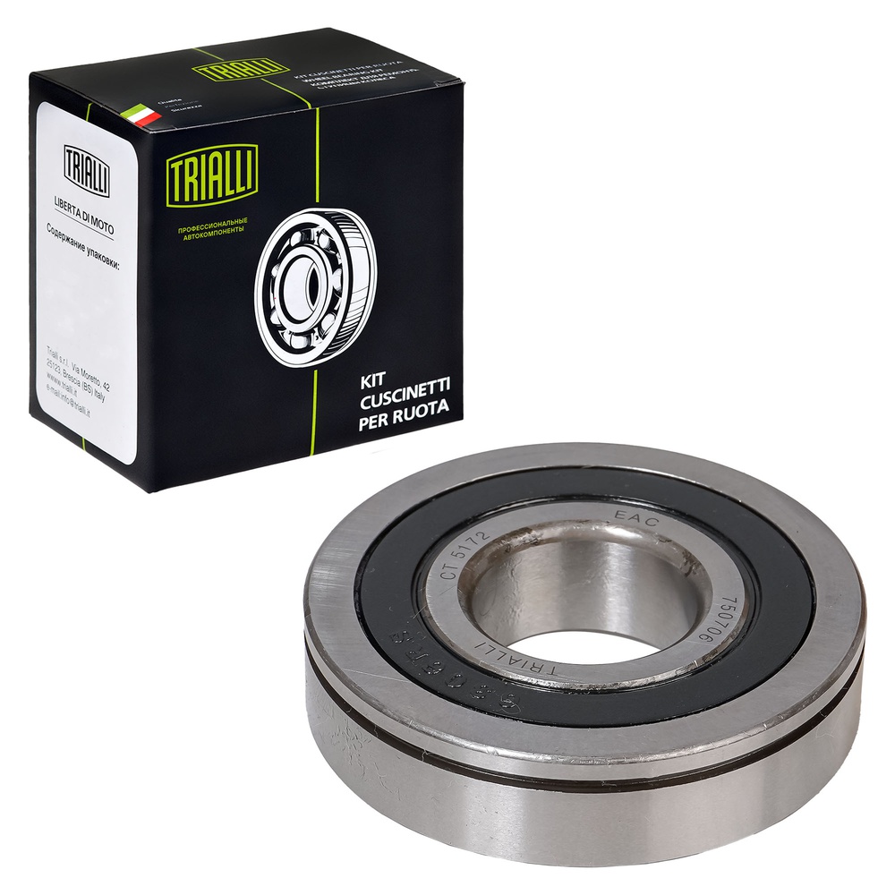 TRIALLI CT5172 Подшипник 750706 первич. вала КПП для ам Лада 2123 (шариковый однорядный) (CT 5172)