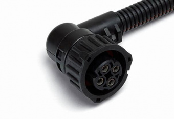 cargen AX-523-1 Разъем байонет (розетка) 1-967325-1 (4pin) 4 контакта с угловым адаптером, датчика спидометра, датчика уровня пола для ЗИЛ, Камаз, Краз, МАЗ, ПАЗ, Урал.