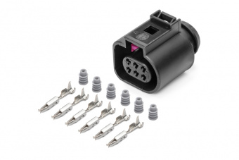 cargen AX6556S Разъем 1J0973713 (6pin) 6 контактов блока дроссельной заслонки для Seat, Skoda, Volkswagen; датчика кислорода для Audi, Porsche, Seat, Skoda, Volkswagen.